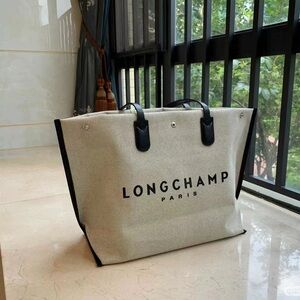 Longchamp Paris Beige and Black Tote